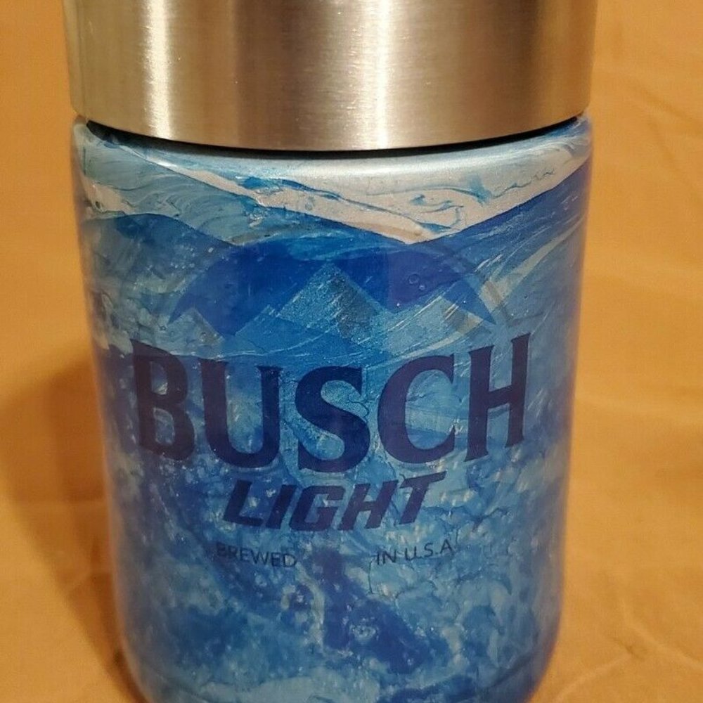 Busch Light Metal insulated Koozie